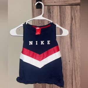 Nike Navy Tank with Red & White Chevron Detail
